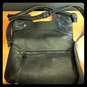 Foley+Corinna black handbag & iridescent hardware
